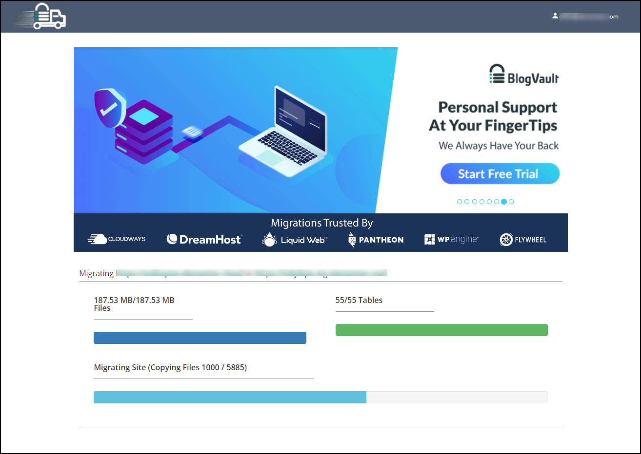 14 The copying process Migrate your site to Elementor Hosting 27