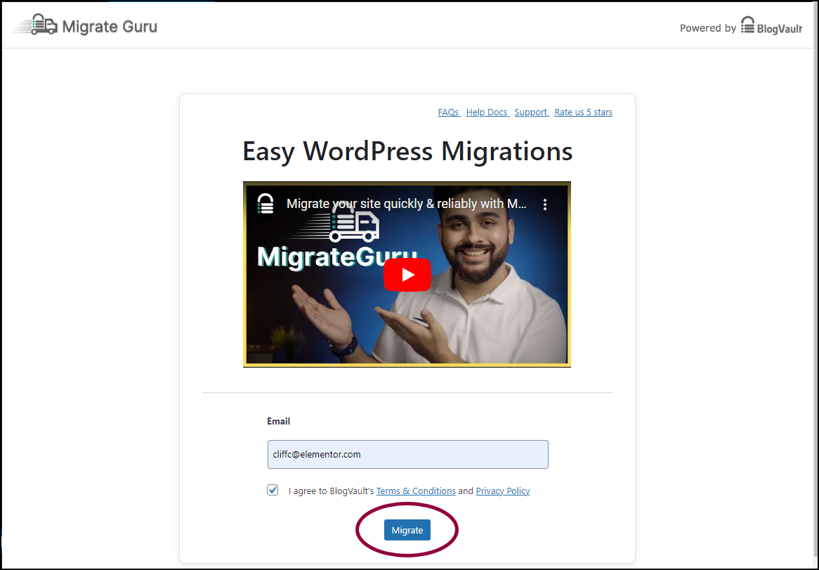 2 Click Migrate Migrate your site to Elementor Hosting 39